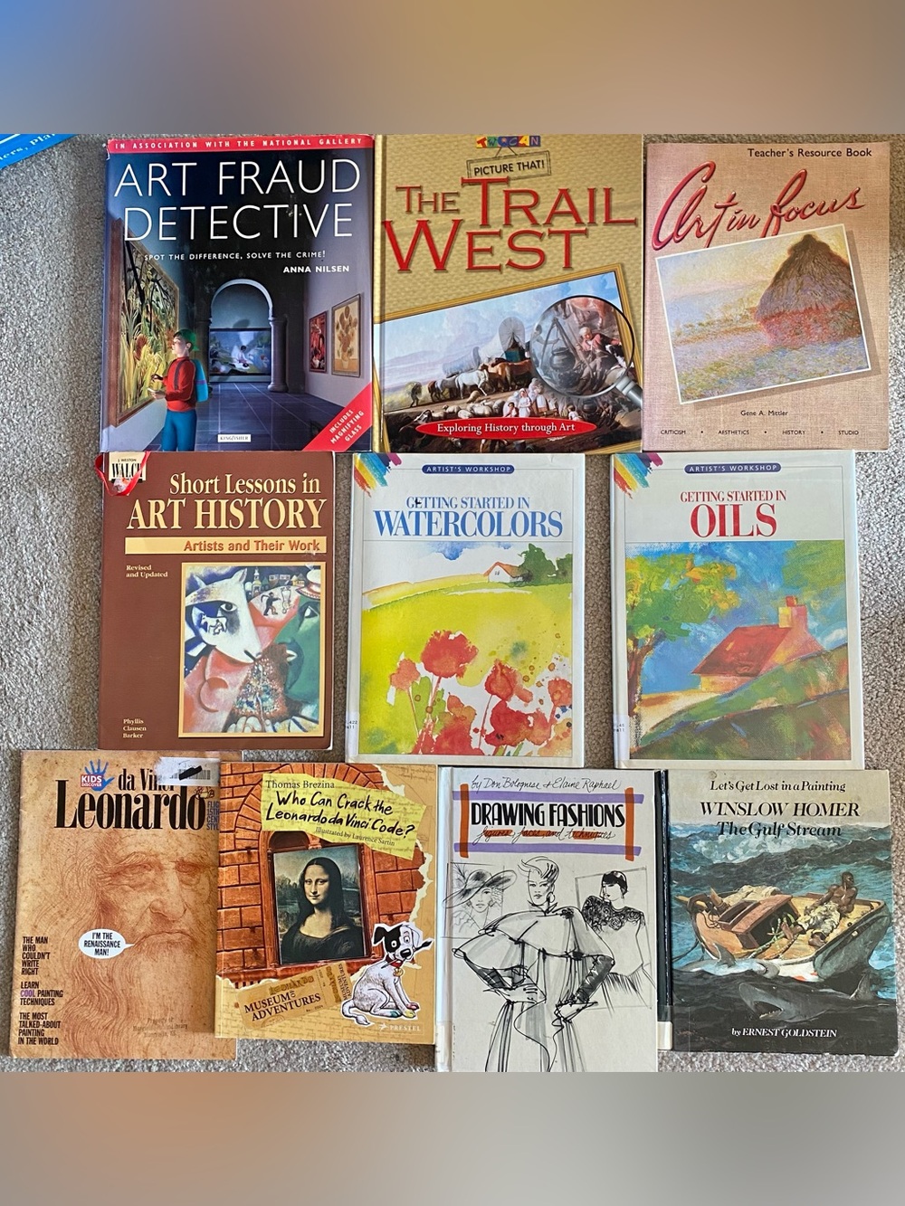 Lot of 10 Art Books Education Resources for Middle High School